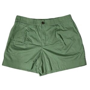 A New Day Olive Green Elastic Waist Shorts - Size Large